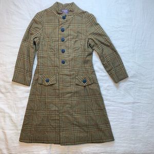 1940s Vintage Pendleton Plaid Military Coat